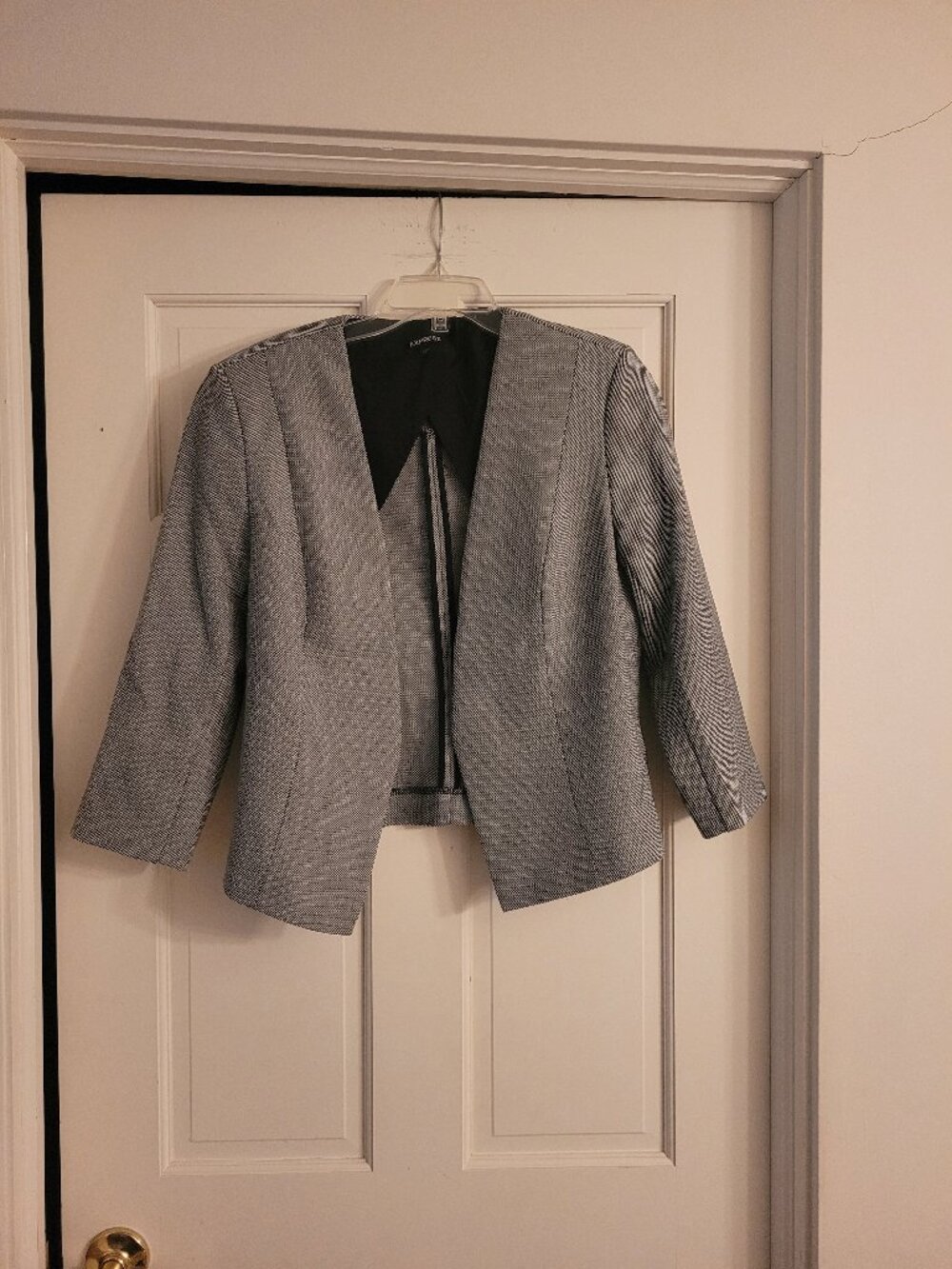 NWOT Express Black Pattern Blazer Jacket, size 12